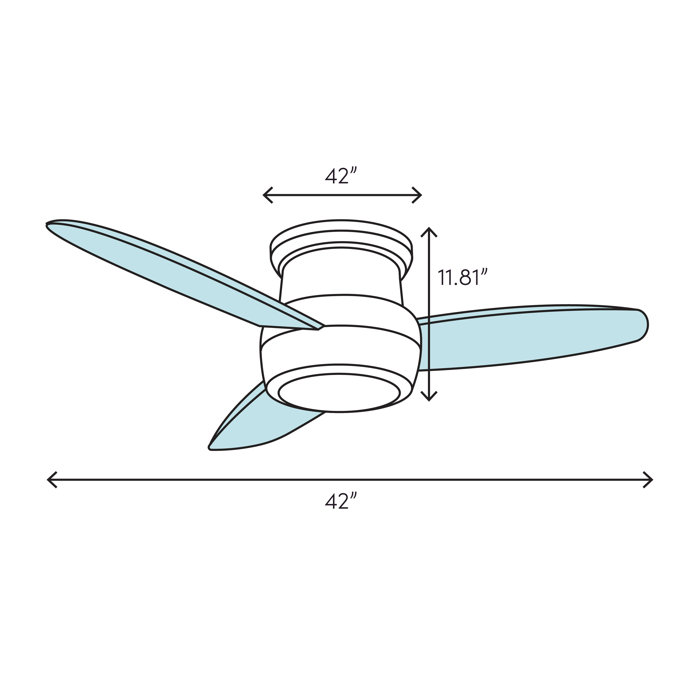 888 Cool Fans 42 Thomas The Train Denim 4 Blade Ceiling Fan