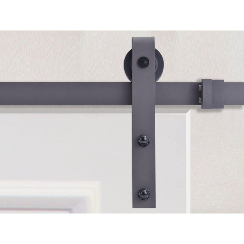 Calhome Paneled Manufactured Wood Primed Classic Barn Door With