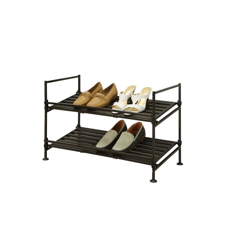 Rebrilliant 2 Tier 6 Pair Shoe Rack Reviews Wayfair