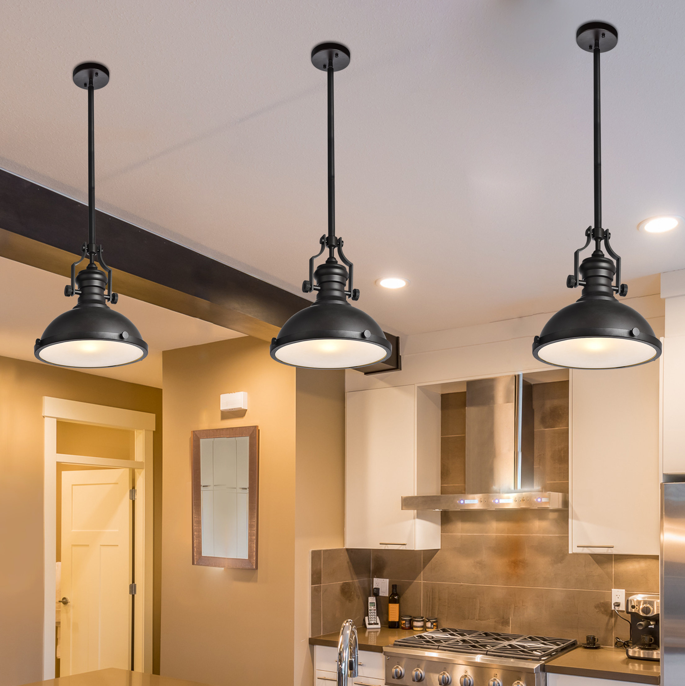 Gracie Oaks Wheeler 1 Light Single Dome Pendant Reviews Wayfair Gracie Oaks Wheeler 1 Light Single