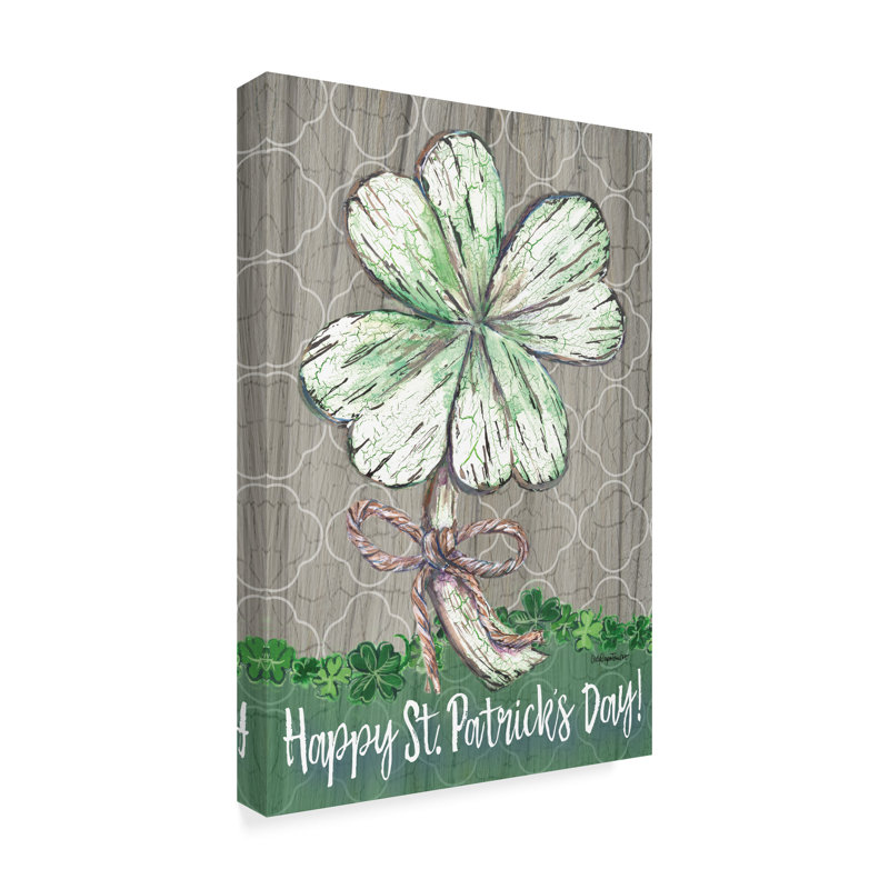 The Holiday Aisle Happy St Patricks Day Acrylic Painting Print On Wrapped Canvas Reviews Wayfair
