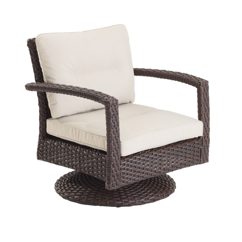 Domus Ventures Aurora Swivel Patio Chair With Cushions Wayfair Aurora Swivel Patio Chair With Cushions