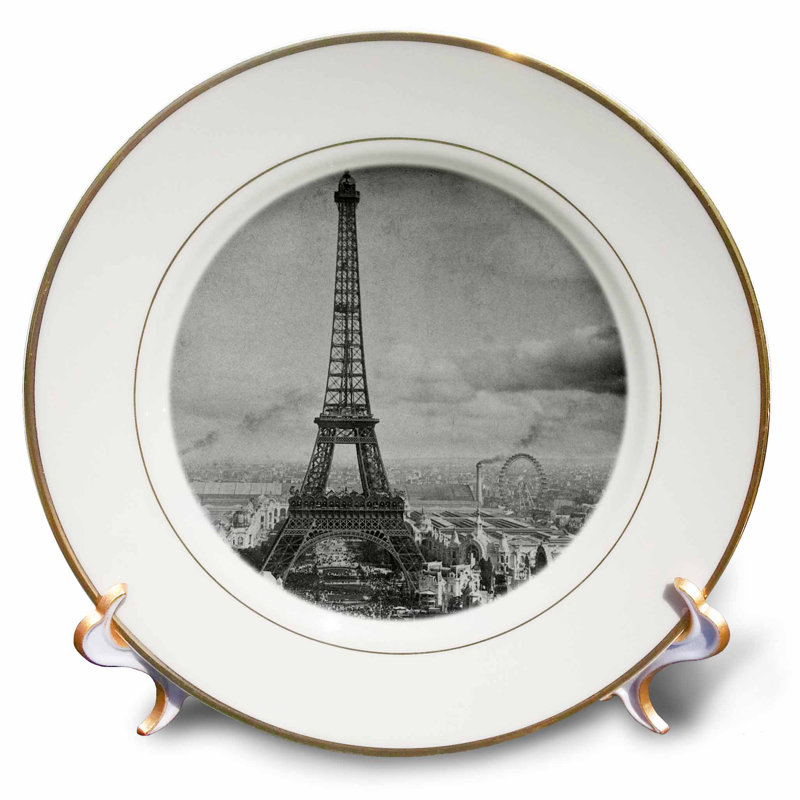 East Urban Home Eiffel Tower Paris France 1889 Porcelain Decorative Plate Wayfair Magasinez chez wayfair.ca pour acheter tout ce dont vous avez besoin pour la maison. eiffel tower paris france 1889 porcelain decorative plate