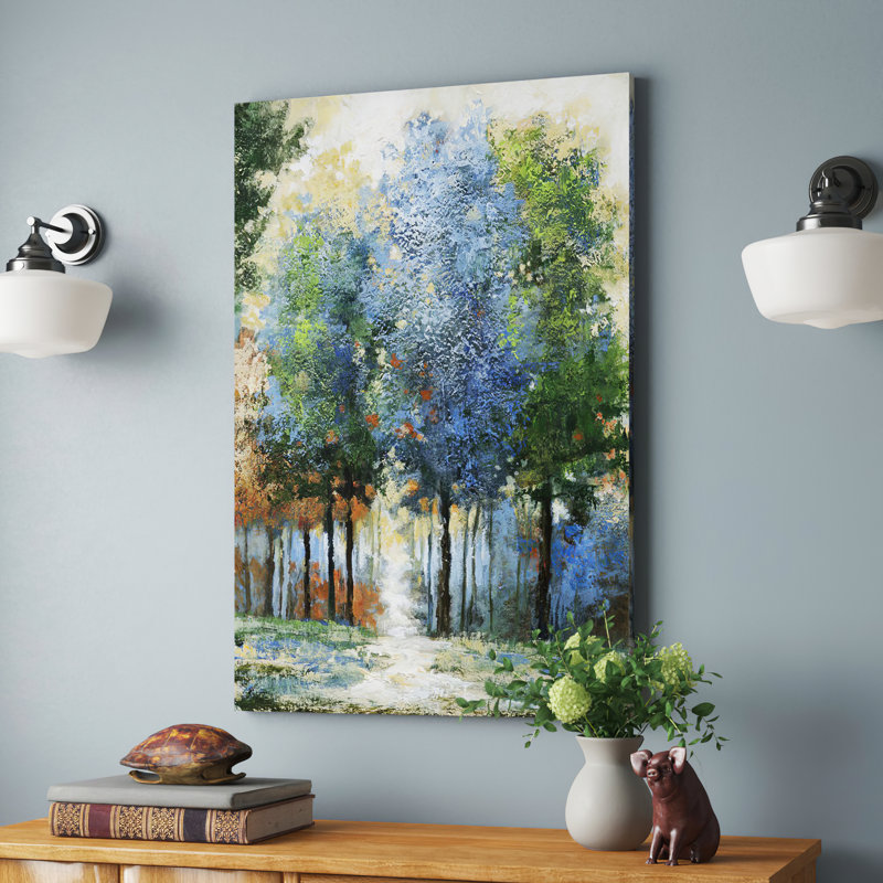 Pretty Wall Art - 'Afternoon Light' - Oil Painting Wrapped Canvas Print