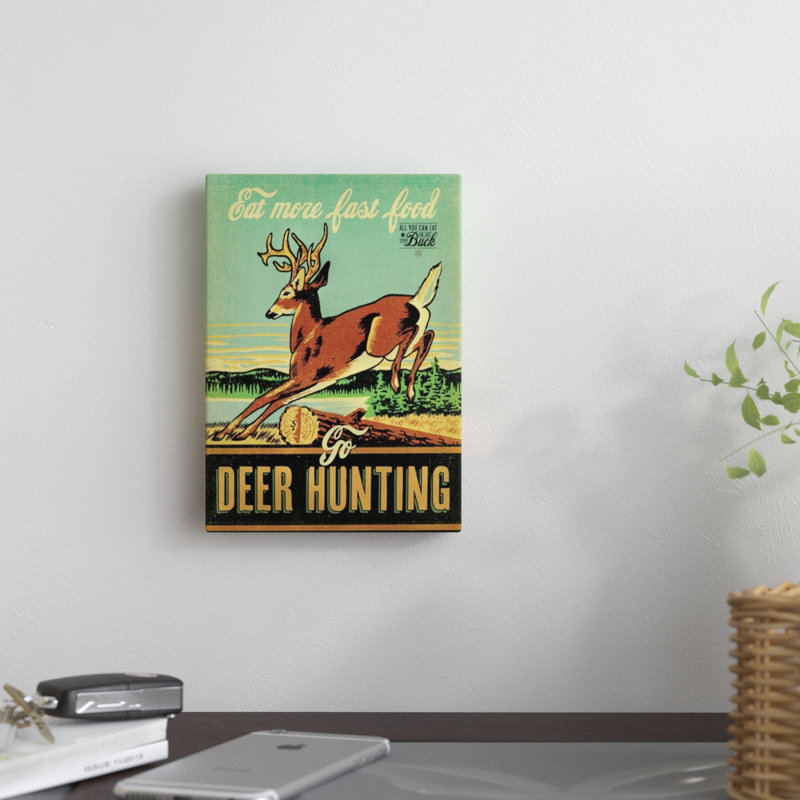 East Urban Home Fast Food Deer Hunting Vintage Advertisement On