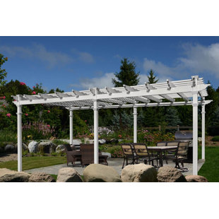 Go to store & view more images Regency 26 Ft. W x 14.5 Ft. D Vinyl Pergola by New England Arbors