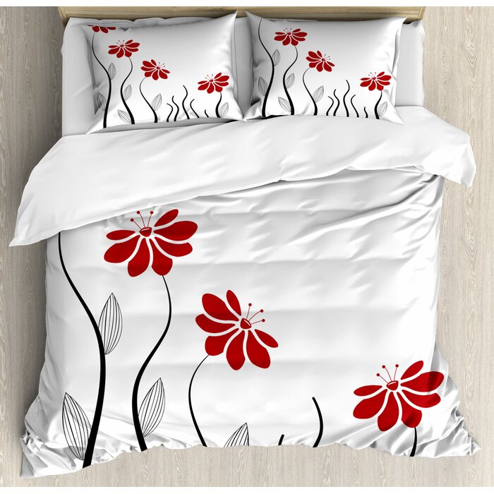 East Urban Home Flower Duvet Cover Set Wayfair