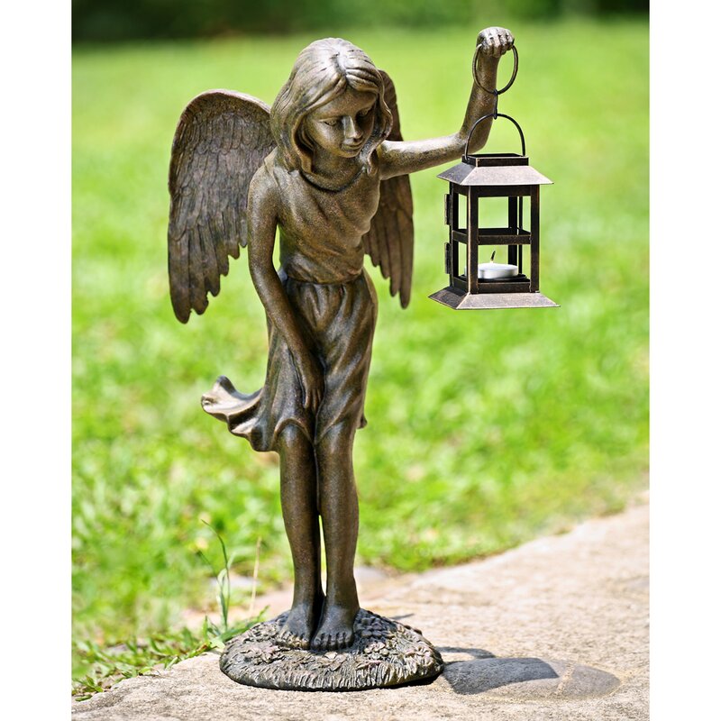 Winston Porter Shaina Angel Lantern Statue & Reviews 