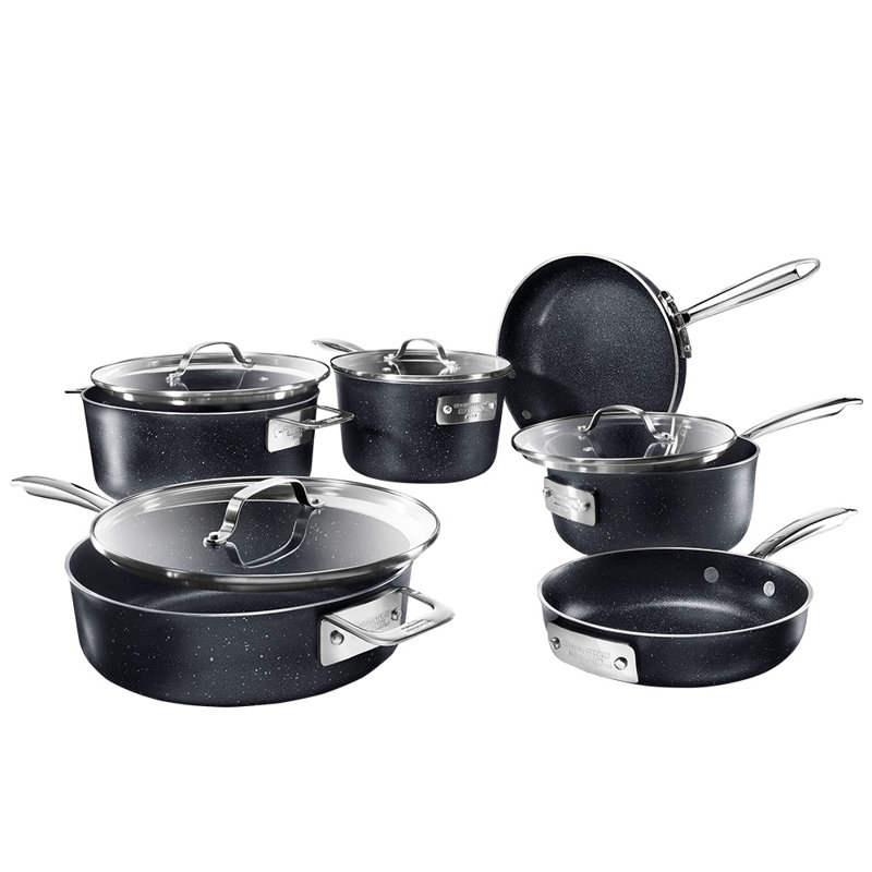 GraniteStone Granite Stone Gotham 10 Piece Aluminum Non Stick Cookware Set  Wayfair