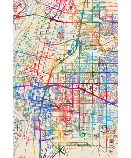 East Urban Home Urban Rainbow Street Map Series Albuquerque New