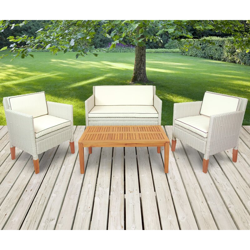 Garten Living 4-Sitzer Lounge-Set Candi aus Polyrattan mit ...