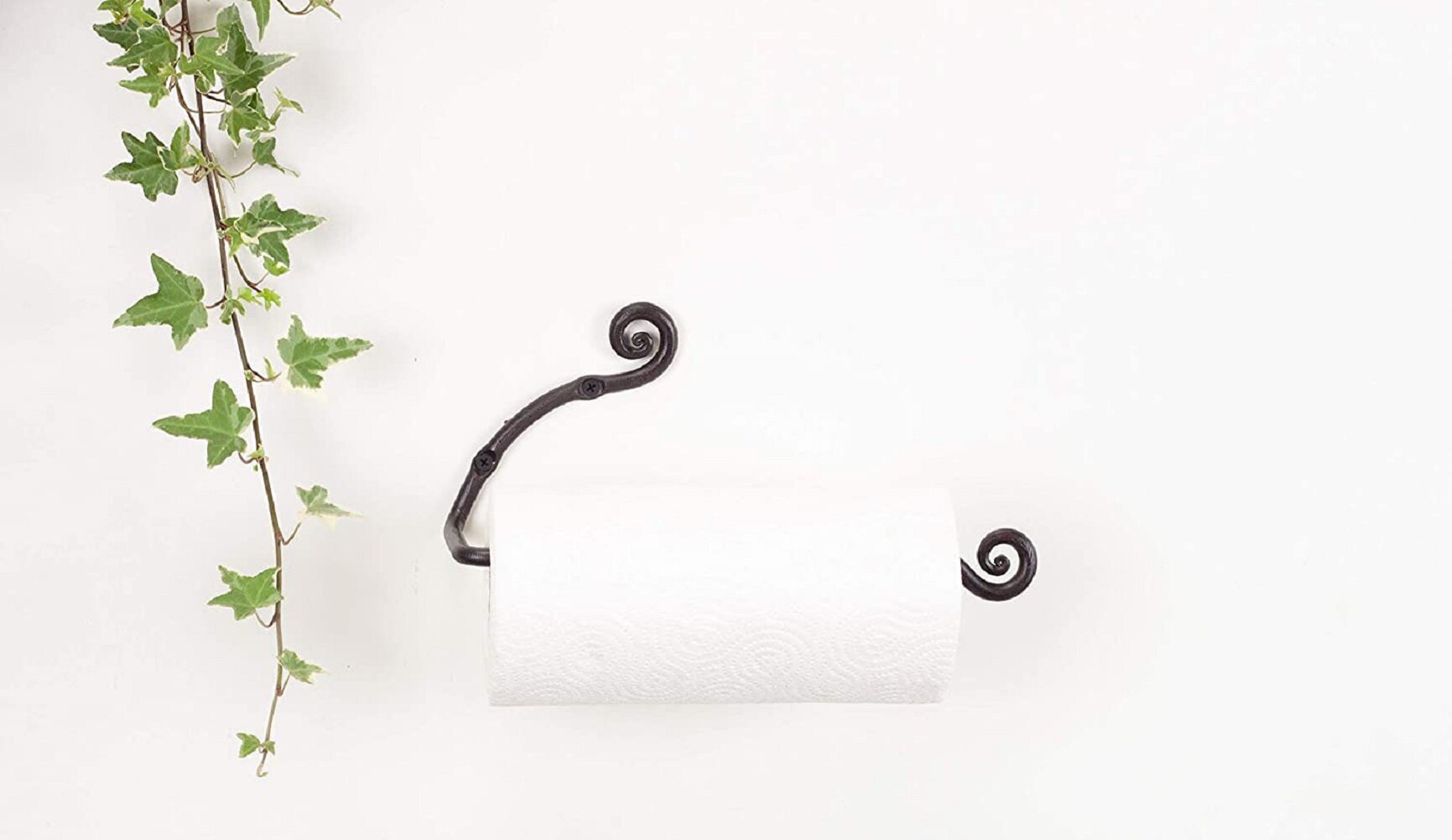 Wall-Mounted Paper Towel Holder Tissue Paper Roll Holder Towel Dispenser Black 