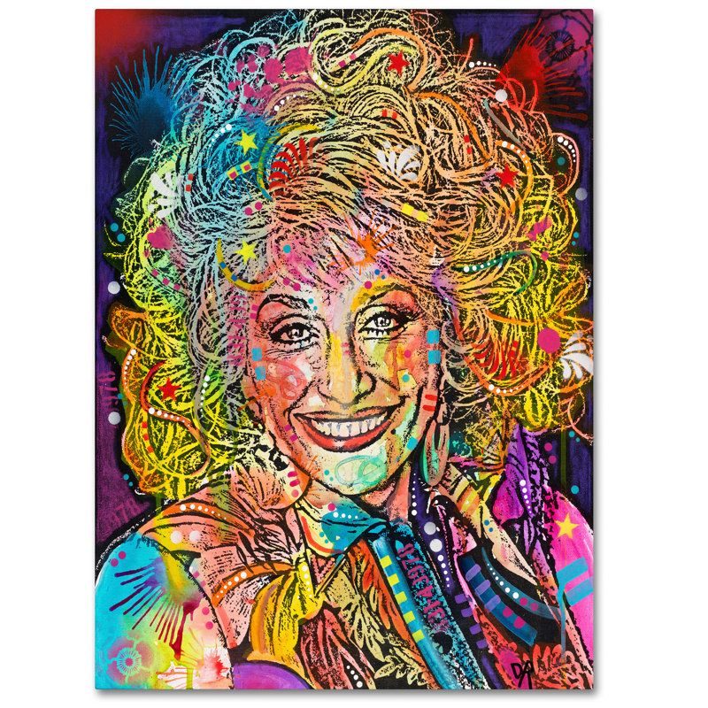Trademark Art Dolly Parton Graphic Art Print On Wrapped Canvas