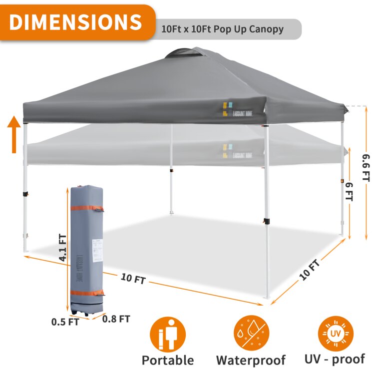 Ez Pop Up Outdoor Instant Canopy Tent 10x10 Folding Gazebo Patio Shade Tent