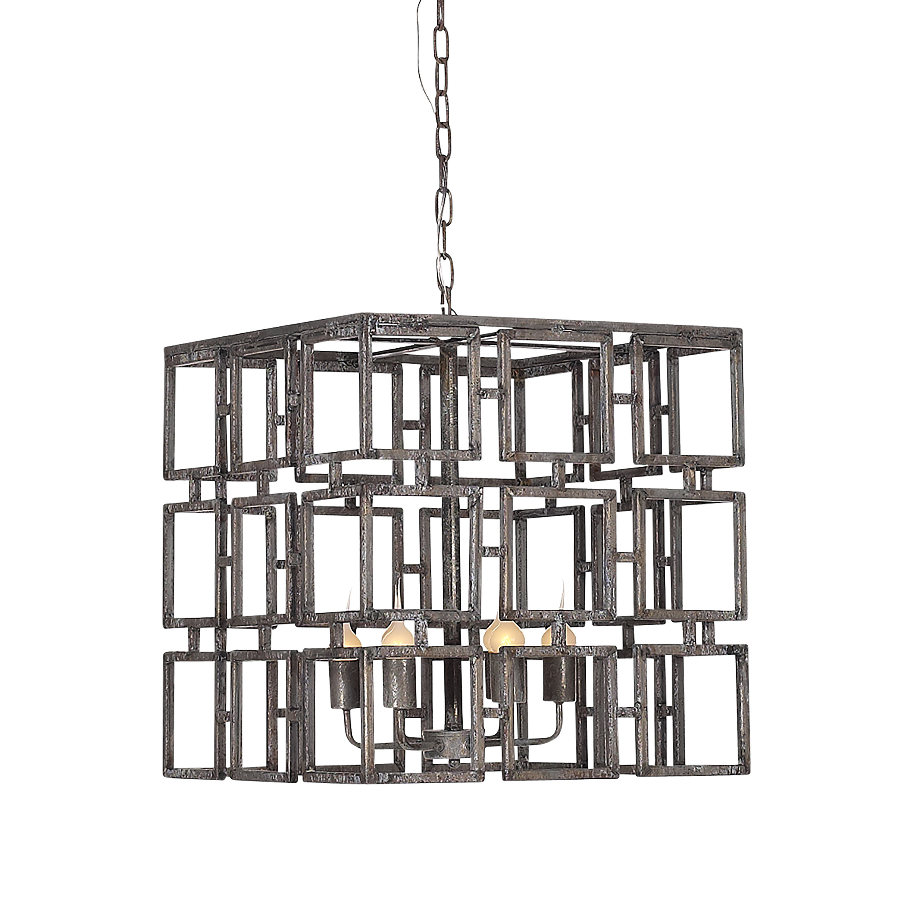 Ellahome 6 Light Unique Statement Rectangle Square Chandelier Wayfair