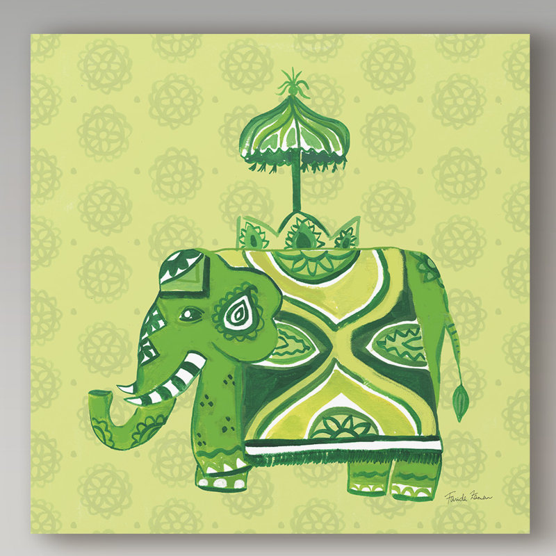 Ebern Designs Jeweled Elephant Iv Acrylic Painting Print On