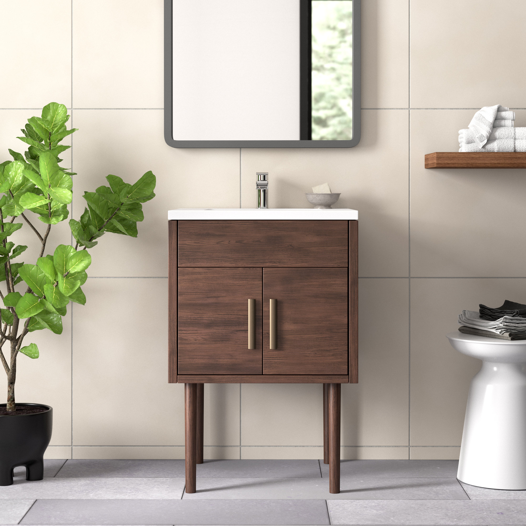 Emily 24 Single Bathroom Vanity Set Reviews Allmodern