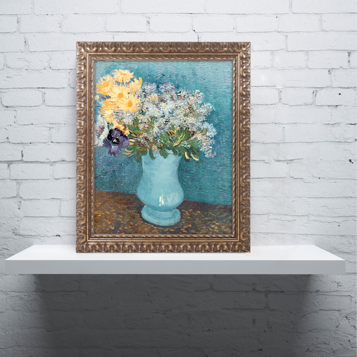 Trademark Art Vase Of Flowers By Vincent Van Gogh Framed