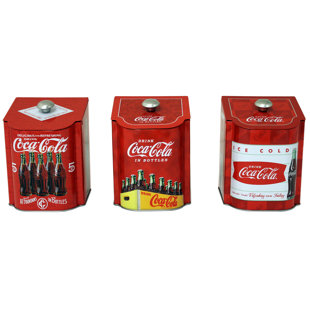 Coca-Cola Tin Qt. Kitchen Canister (Set Of 3) by Tin Box Company Reviews
