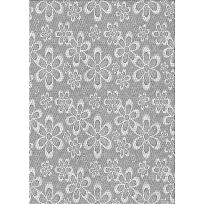 Perkins Floral Wool Gray Area Rug East Urban Home Rug Size: Rectangle 2' x 5'