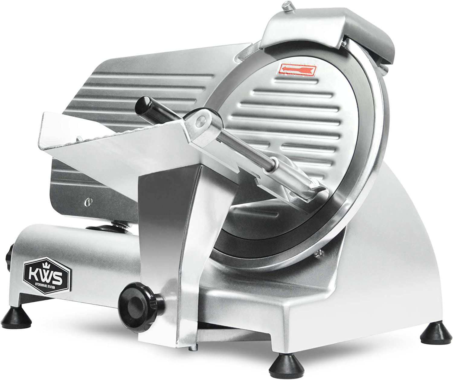 KWS KitchenWare Station KWS Commercial 320W Electric Meat Slicer 10