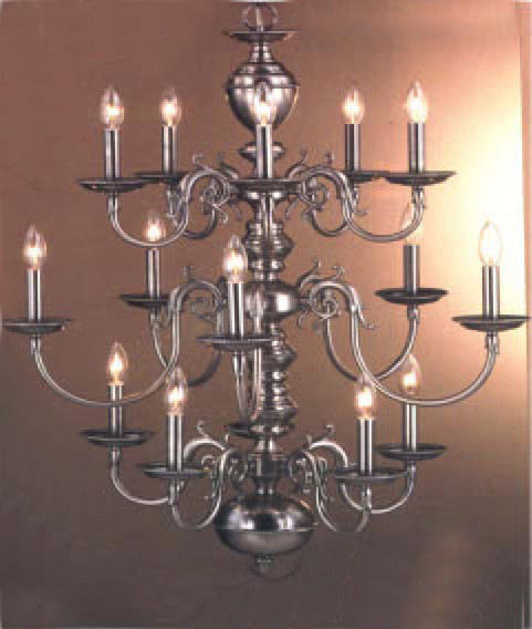Clic Lighting Williamsburg 15 Light Candle Style Tiered Light Candle Style Tiered