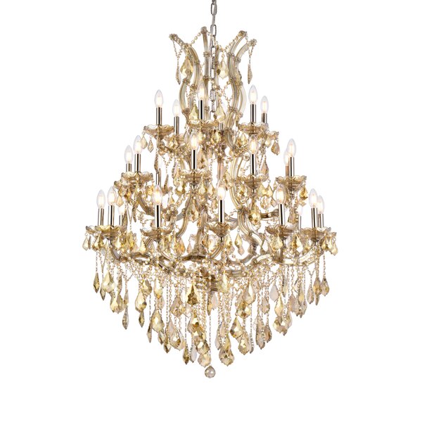 Willa Arlo Interiors Stockard 28 - Light Dimmable Tiered Chandelier ...