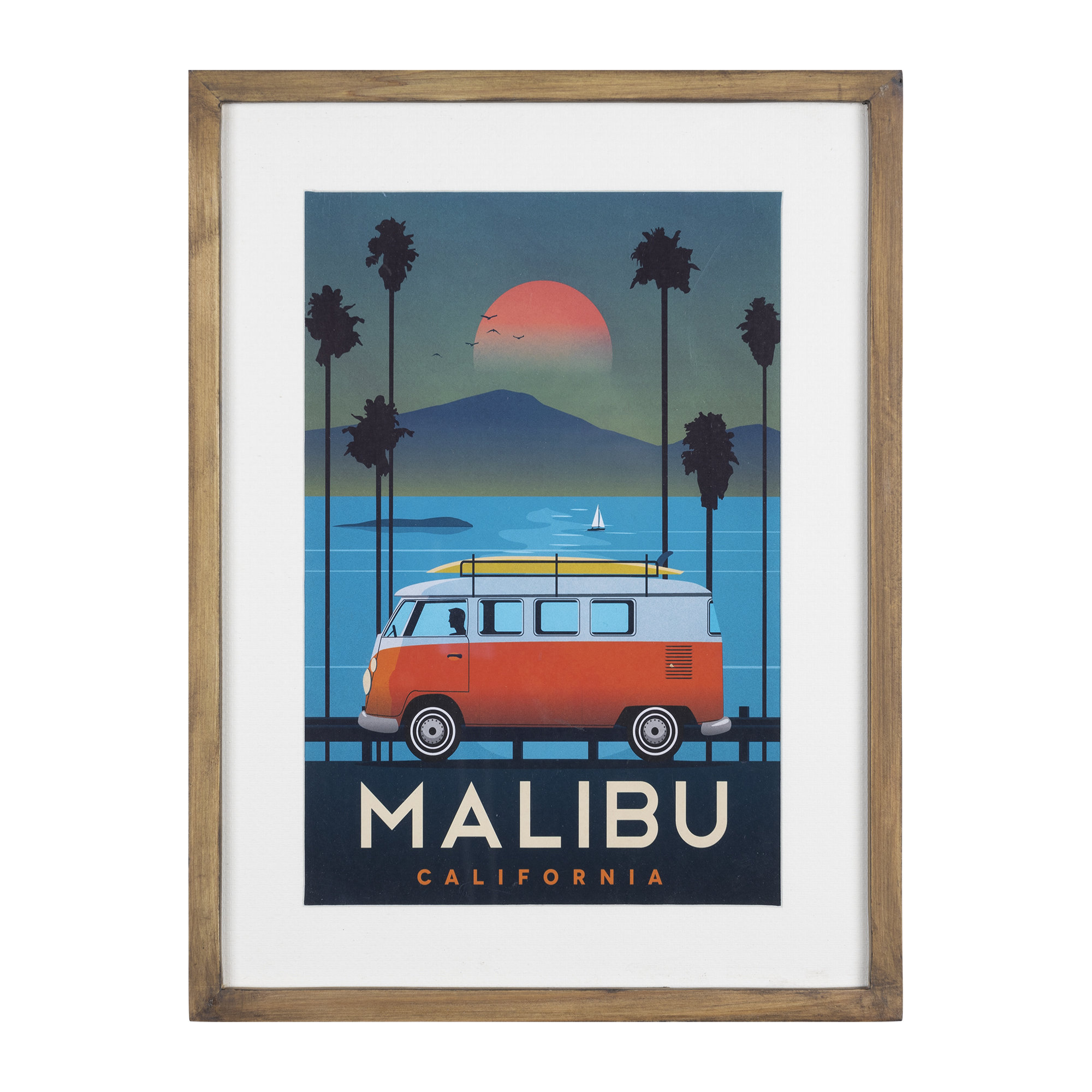 VW Campers On The Beach Poster Satin Matt Laminated New
