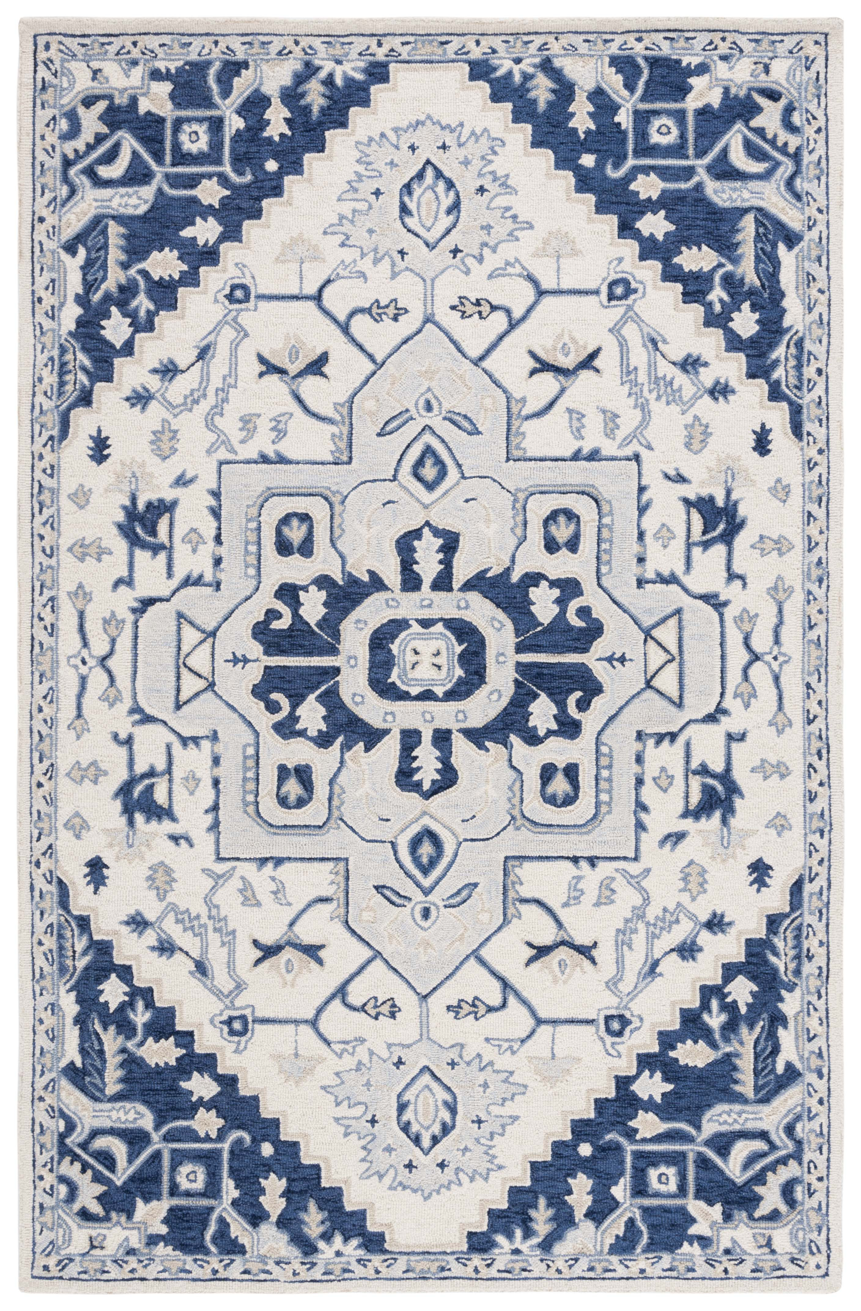 Lauren Ralph Lauren Percy Flatweave Wool Oriental Area Rug in Ivory/Navy &  Reviews | Perigold