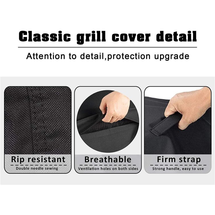 kayme Grill Cover Heavy Duty Waterproof 30 x 26 x 43 inch 600D Oxford Fabric for Weber 210 Series Gas Grills with Both Collapsed Not Fit for Spirit II E-210