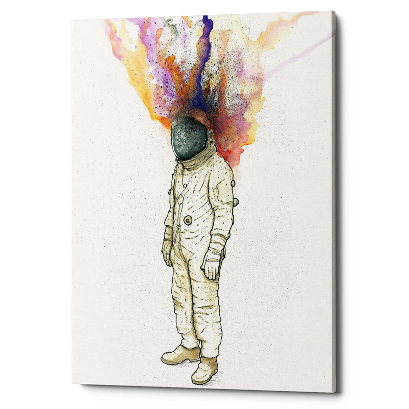 Wrought Studio Astronaut Fire Giclee Watercolor Painting Print