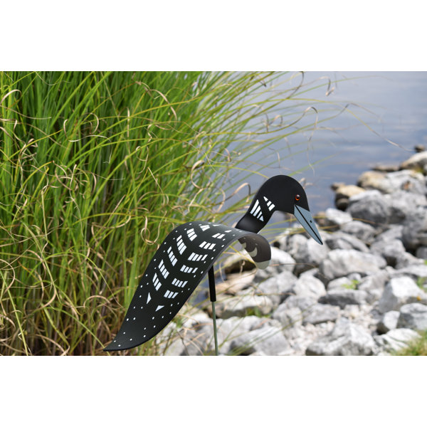 Loon lake bird cube ottoman from my art