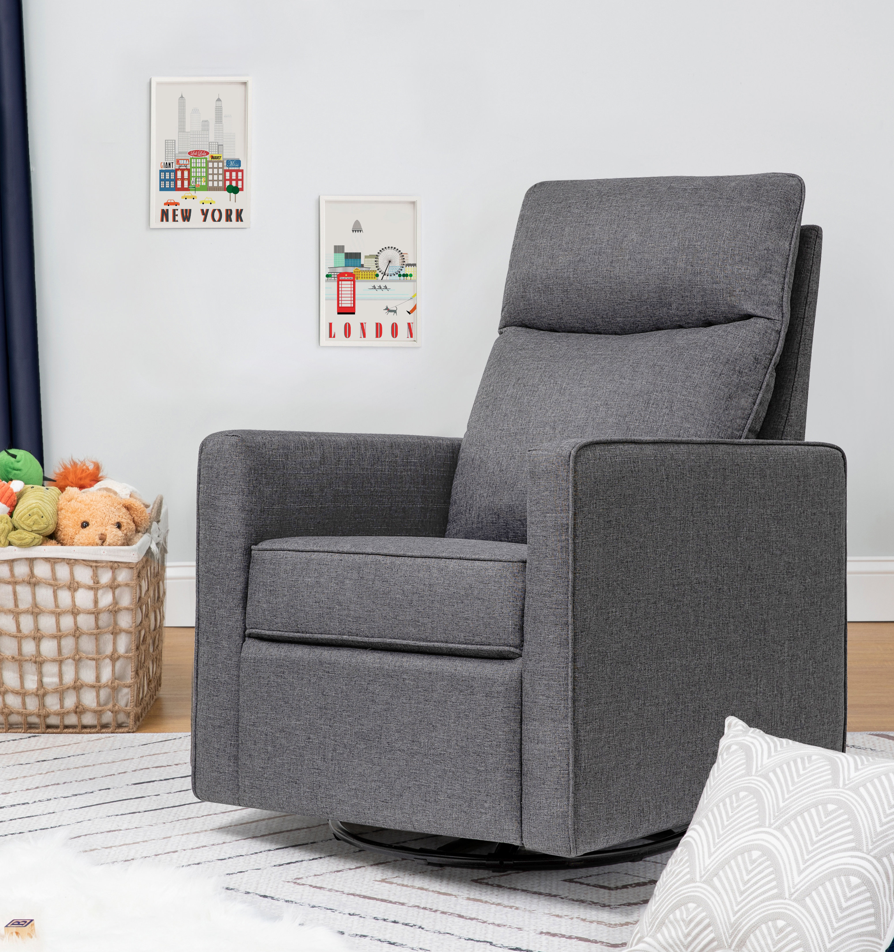 cali pillowback swivel glider