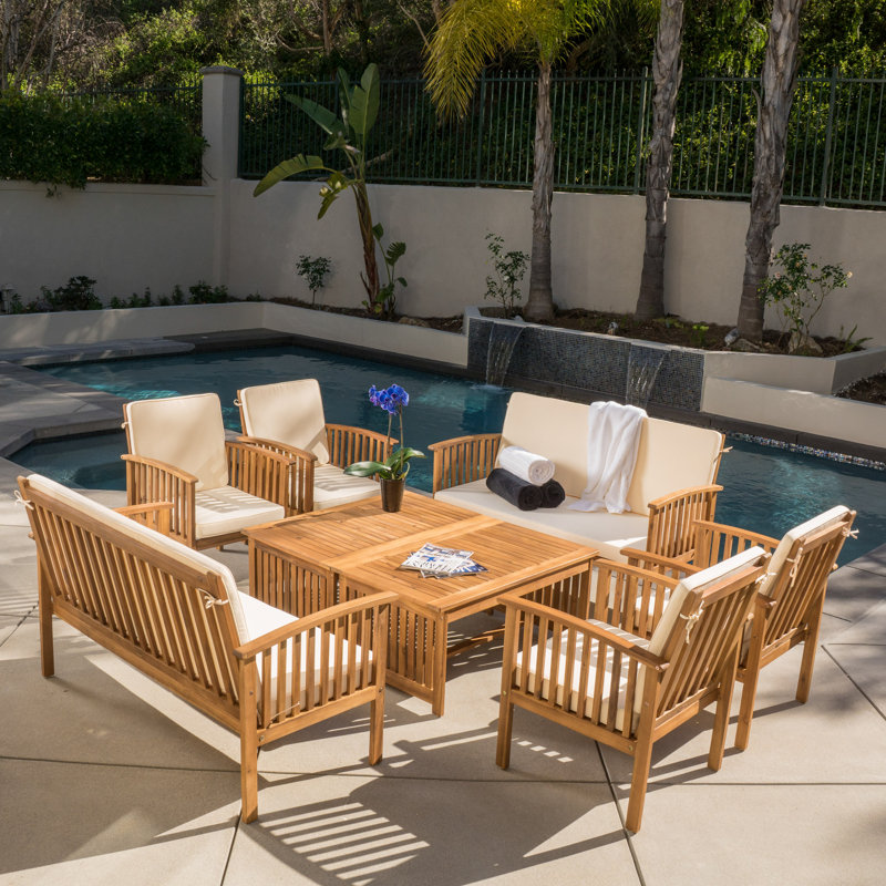 Beachcrest Home Safira 8 Piece Sofa Set With Cushions Reviews Safira 8 Piece Sofa Set With Cushions