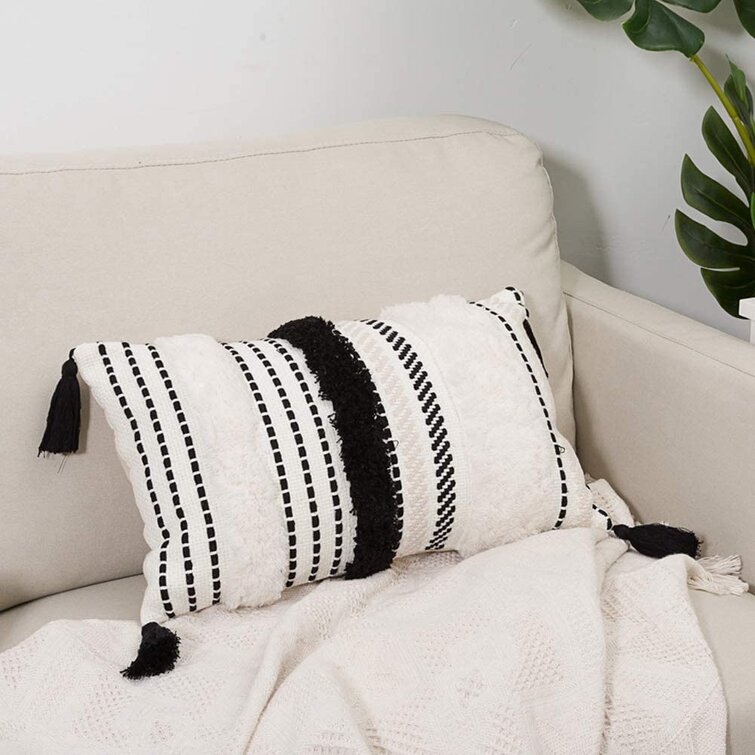 Accent Home Cushion Cover Off White Designer Throw Pillow 100% Cotton Decor Pillow Case