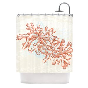 Finger Coral Shower Curtain