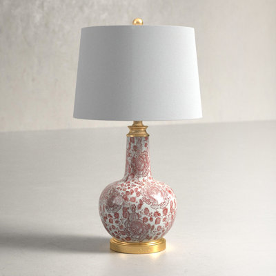 Craton 25.5" Red Bedside Table Lamp