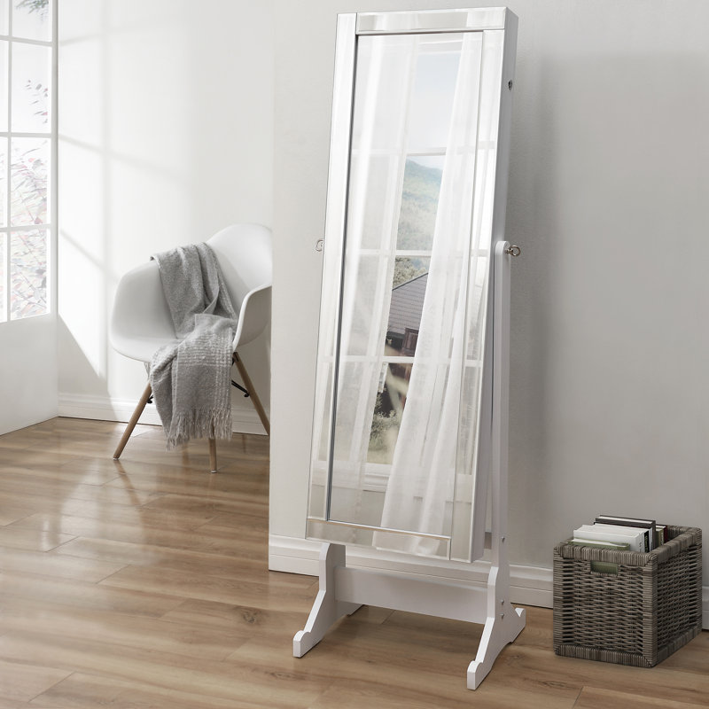 House Of Hampton Neill Full Length Jewelry Armoire With Mirror