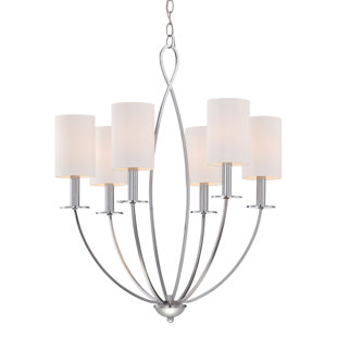 Go to store & view more images Castana 6-Light Shaded Chandelier by Eurofase