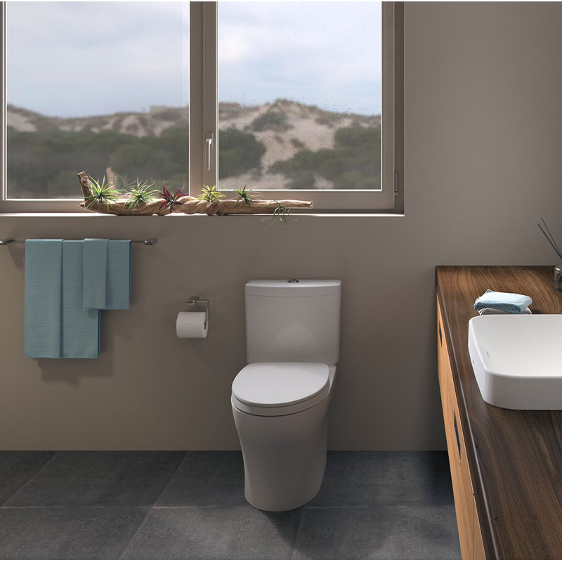 Toto Aquia Iv Dual Flush Elongated Two Piece Toilet With High Efficiency Flush Seat Included Reviews Wayfair