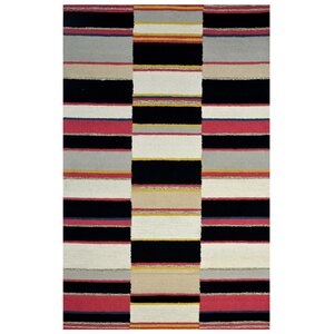Wool Hand-Tufted Red/Black Area Rug