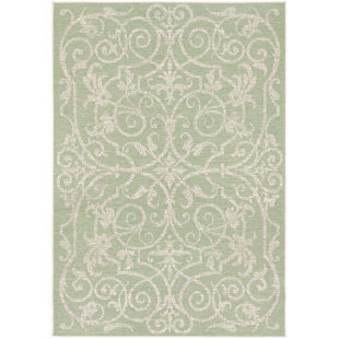 Green Rugs You Ll Love Wayfair Kempton Ivory Light Green Indoor Outdoor Area Rug