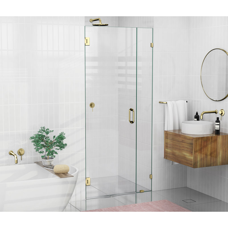 Glass Warehouse 36 W X 78 H Hinged Frameless Shower Door Wayfair