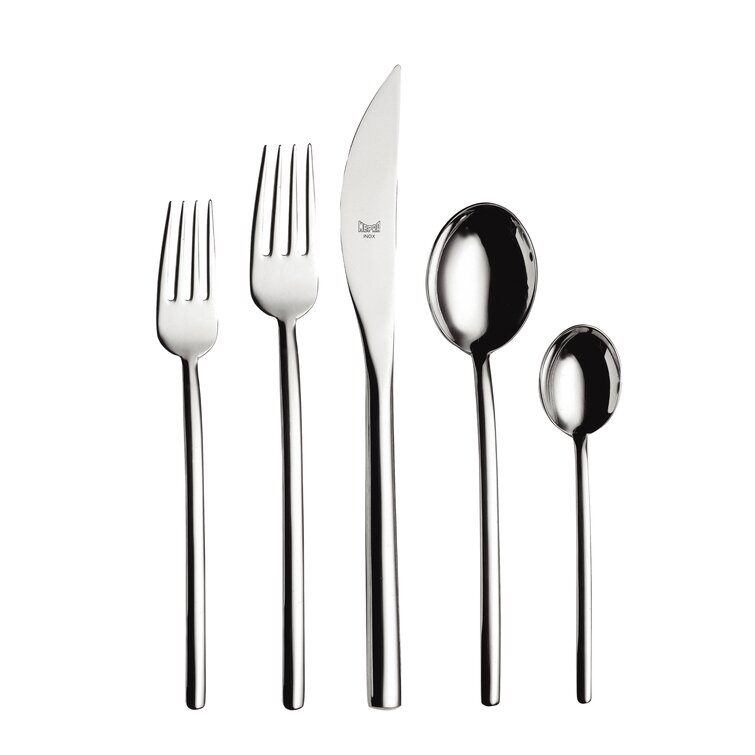 Mepra Bavaria 54 Pcs Flatware Set Metallic Finish Dishwasher Safe Cutlery 