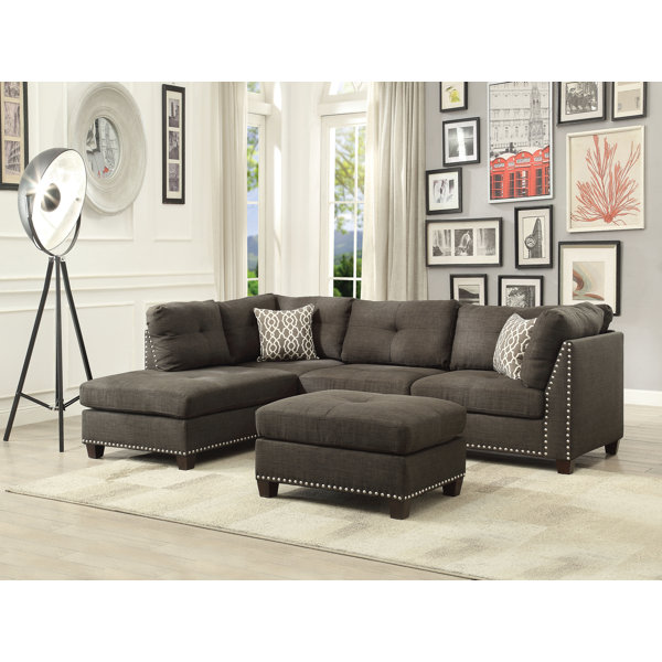 Alcott Hill Draco Sectional Sofa With Ottoman Wayfair