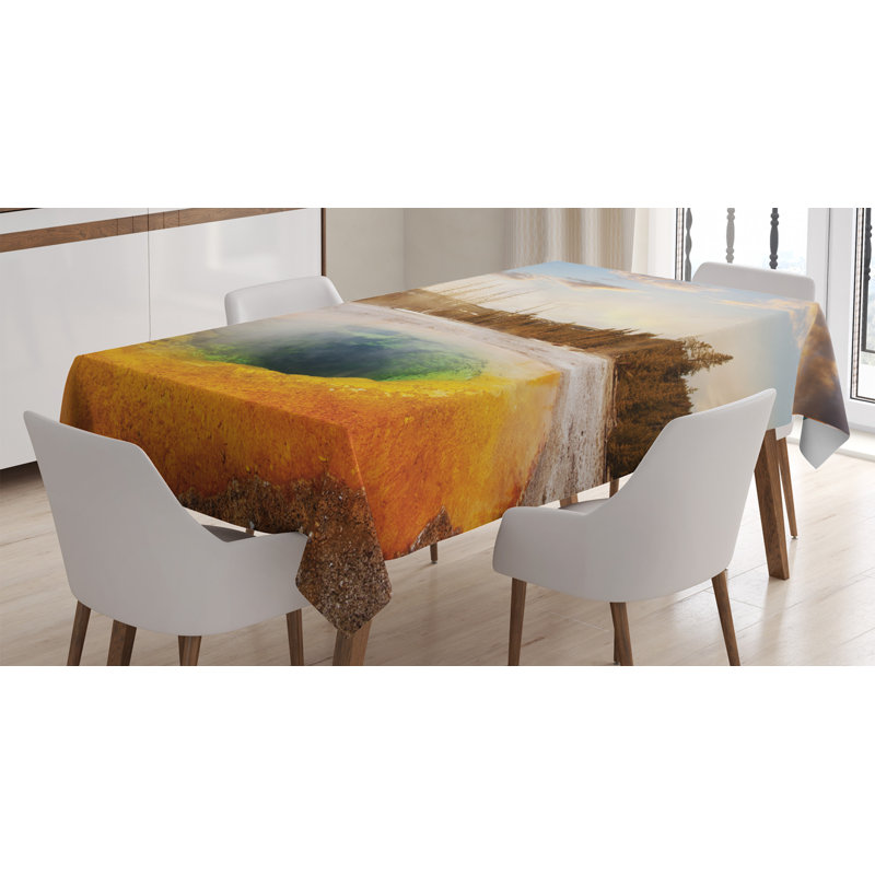 East Urban Home Ambesonne Yellowstone Tablecloth Morning Glory