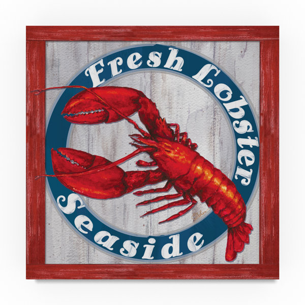 Trademark Art ‘Fresh Lobster Sign 1’ Graphic Art Print on Wrapped