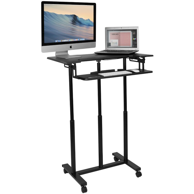 Mount It Mobile Height Adjustable Standing Desk Wayfair