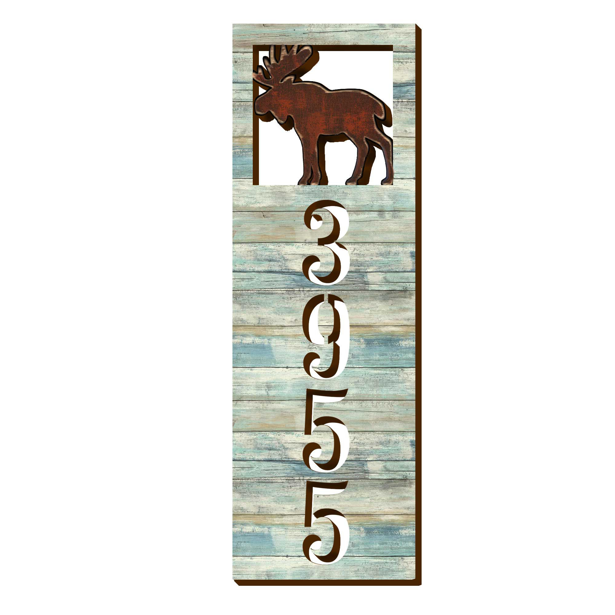 aMonogramArtUnlimited Moose 1Line Address Sign Wayfair