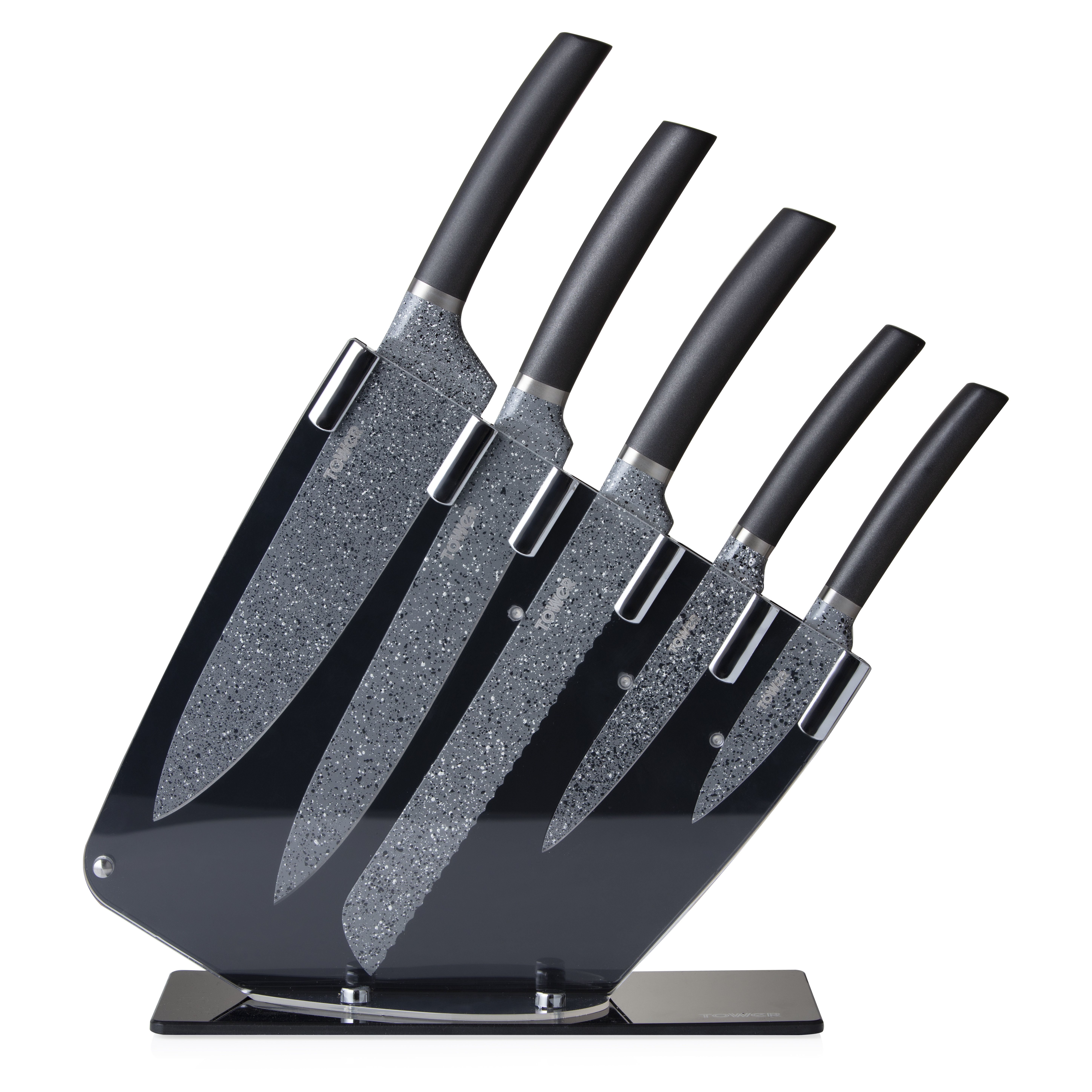 Pieces knife set. Peterhof ножи набор 6 PCS Black Titanium Knife Set. Ножи Tower. Ножи с титановым покрытием Zeidan. Коллекция Tower ножи.